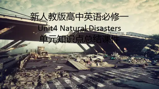 新人教版高中英语必修一Unit4Natural Disasters单元知识点总结课件