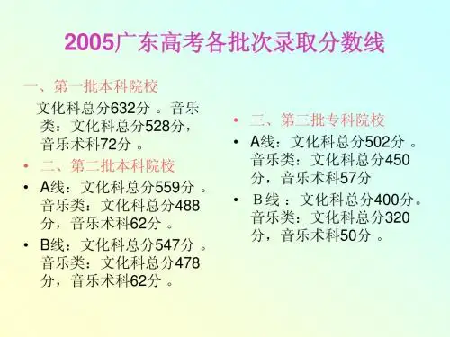 广东高考分数线汇总(文科类)