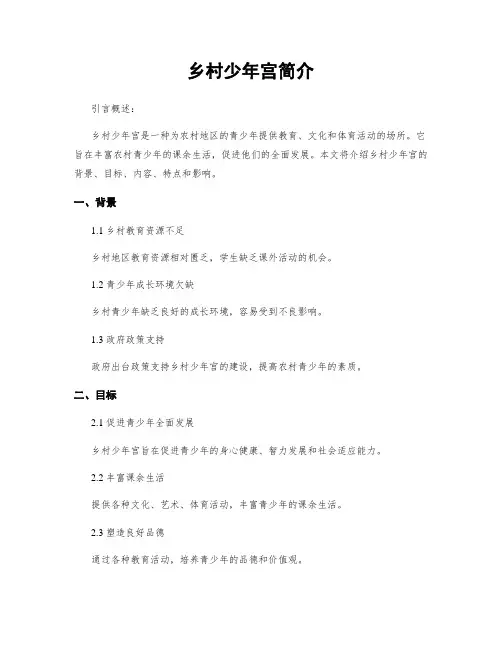 乡村少年宫简介