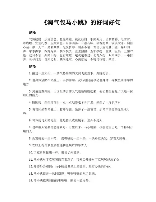 《淘气包马小跳》的好词好句
