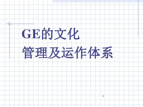 GE公司文化管理及运作体系