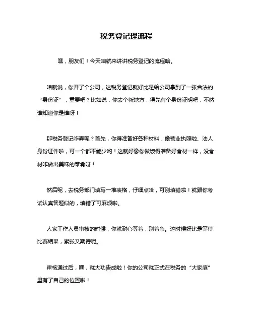 税务登记理流程