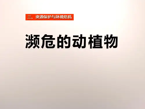 人教版科学六年级下册第三章《濒危的动植物》ppt课件