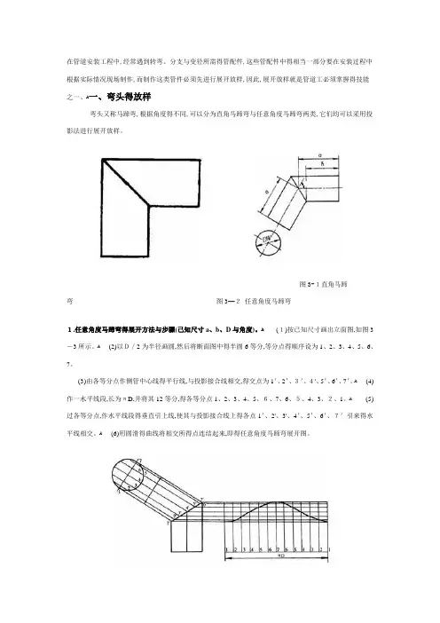 各种管件放样图
