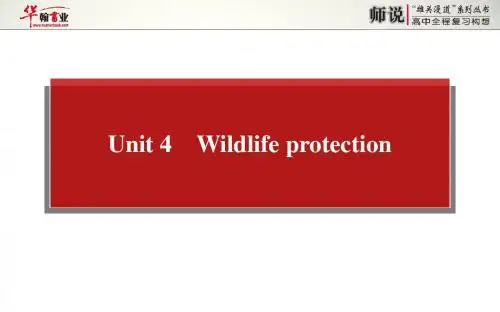 必修2Unit 4 Wildlife protection