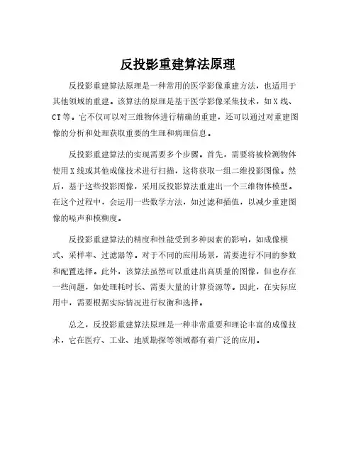 反投影重建算法原理