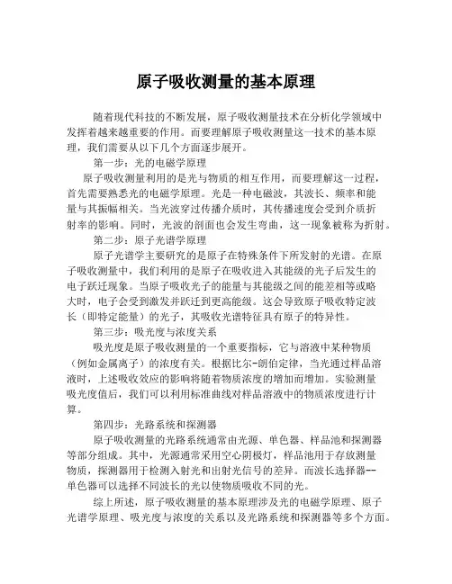 原子吸收测量的基本原理
