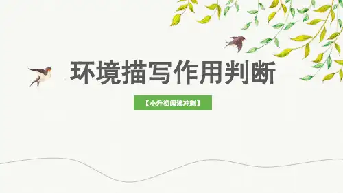 考点09：环境描写作用判断-2023年小升初语文记叙文阅读冲刺(部编版)