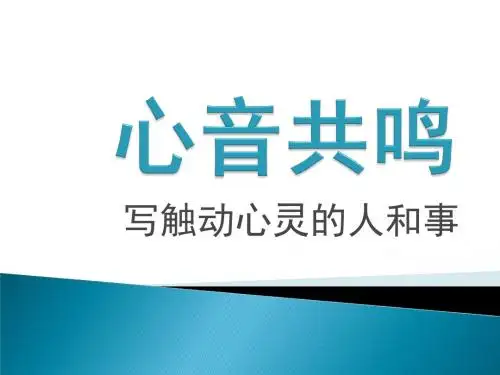 【高中语文】心灵共鸣——写触动心灵的人和事ppt精品课件12