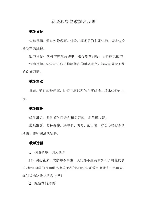 花花和果果教案及反思
