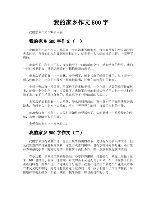 我的家乡作文500字
