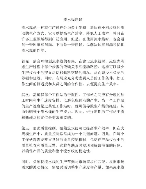 流水线建议