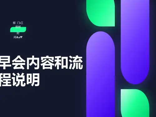 工程部早会内容和流程说明PPT