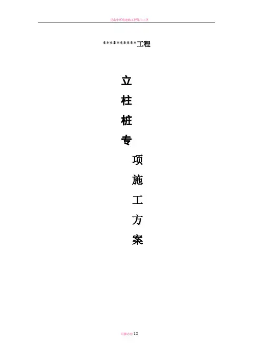 立柱桩专项施工方案..