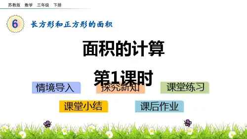 苏教版三年级下册数学《面积的计算》长方形和正方形的面积PPT课件(第1课时)