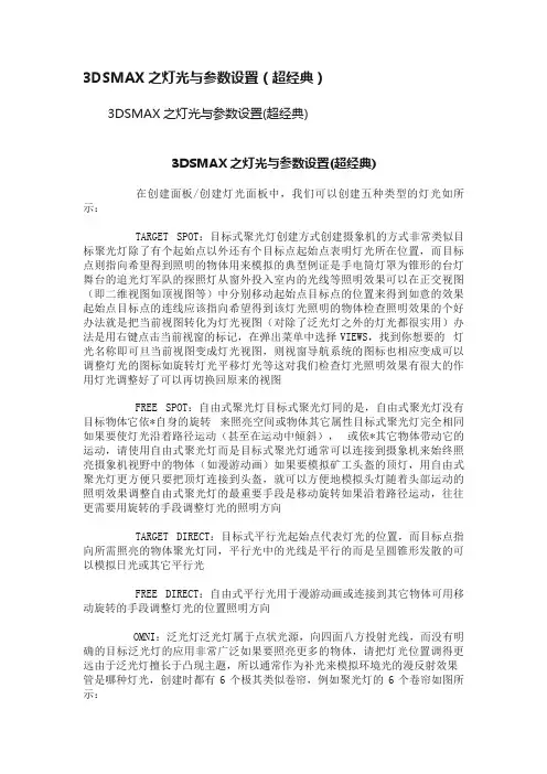 3DSMAX之灯光与参数设置（超经典）