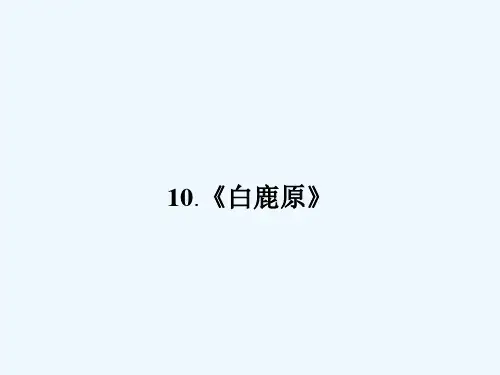 高中语文 第10课《白鹿原》 新人教版选修《中国小说欣赏》