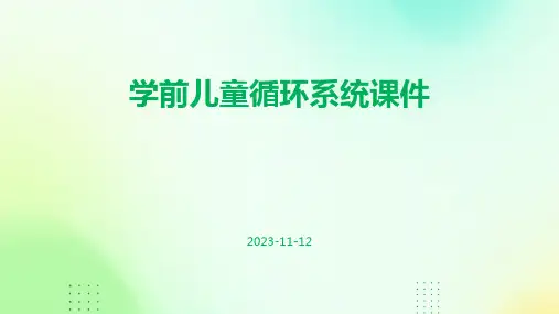学前儿童循环系统课件
