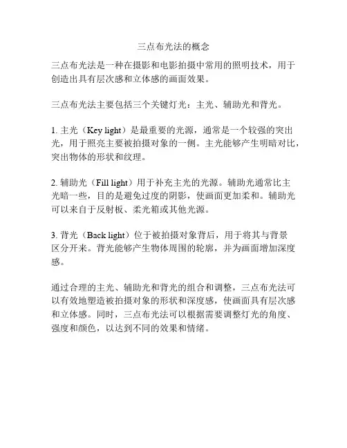 三点布光法的概念