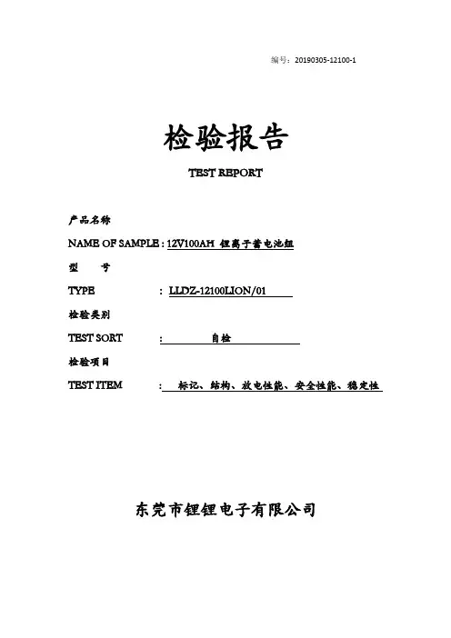 12V100AH检测及品质结果说明书-1(1)