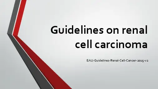 EAU指南解读之肾细胞癌(RCC)的治疗ppt课件