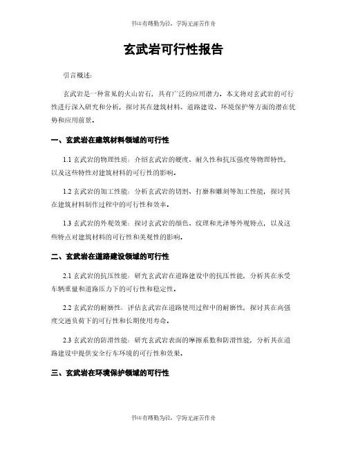 玄武岩可行性报告