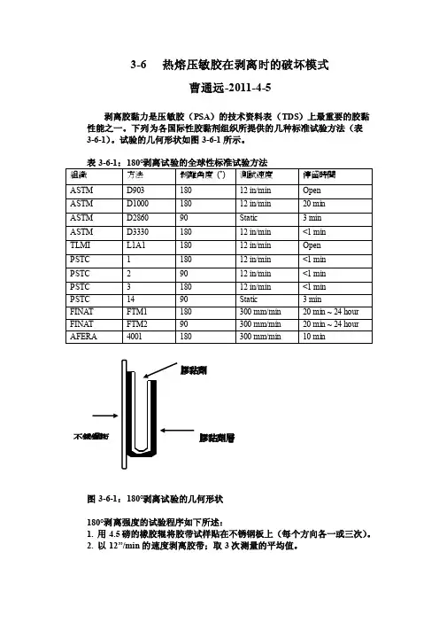3-6热熔压敏胶在剥离时的破坏模式
