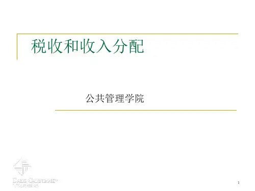 税收和收入分配