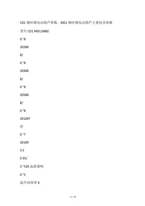 钢丝绳电动葫芦工字钢参数