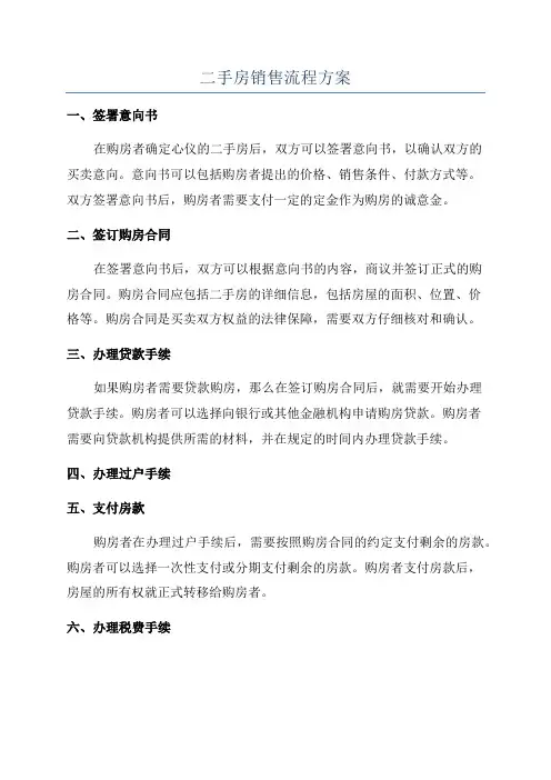 二手房销售流程方案