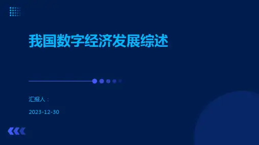 我国数字经济发展综述