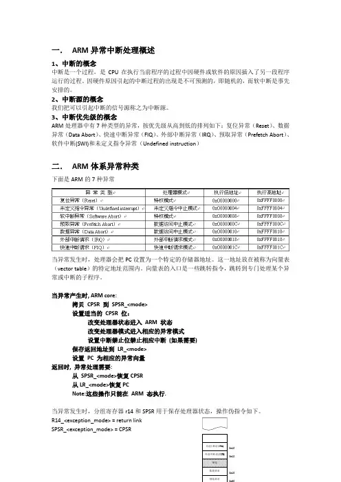 异常及中断处理