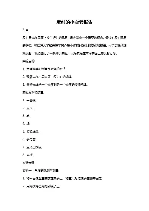 反射的小实验报告