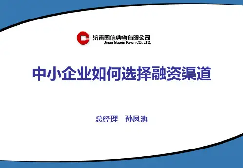 中小企业如何选择融资渠道PPT课件