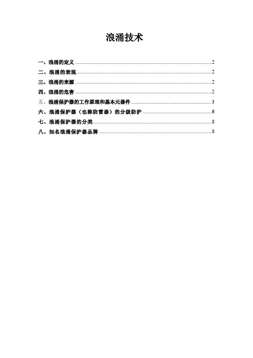 浪涌原理技术