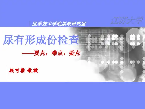尿有形成分检查(重点、难点、疑点)