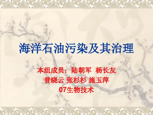 海洋石油污染及其治理