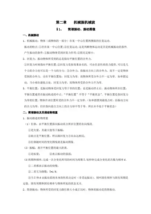 机械振机械波相关知识点