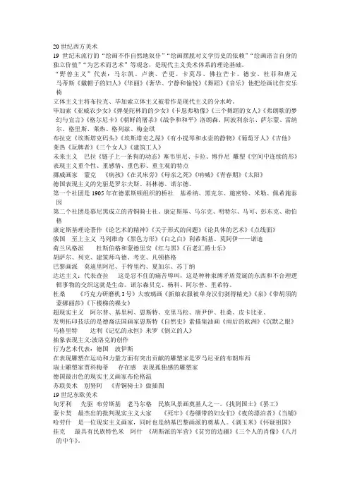 20世纪西方美术