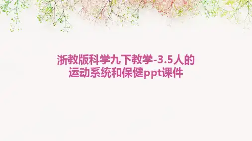 浙教版科学九下教学-3.5人的运动系统和保健PPT课件