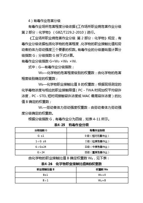 有毒物质分级
