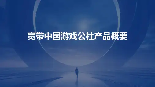 宽带中国游戏公社产品概要