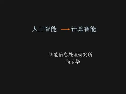 智能计算导论课件 第一讲(计算智能导论)