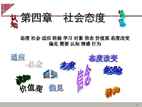 社会心理学第七章_社会态度