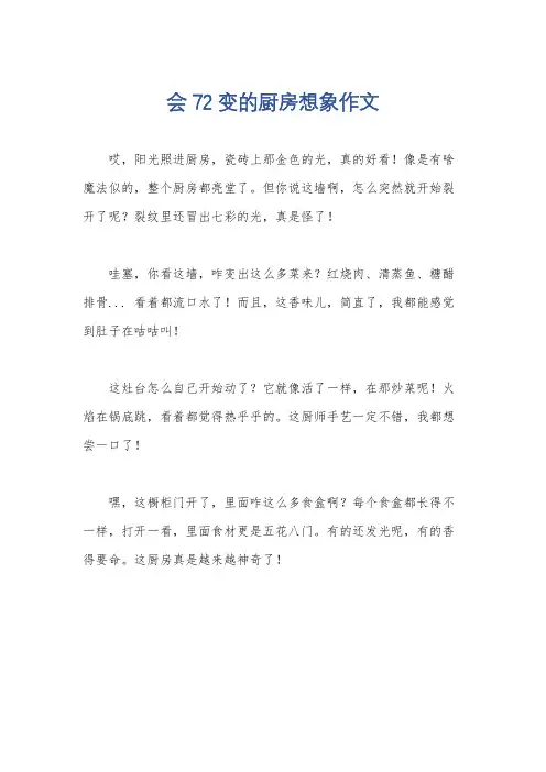 会72变的厨房想象作文