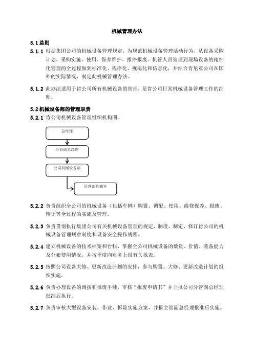 国外建设工程日常机械设备管理办法