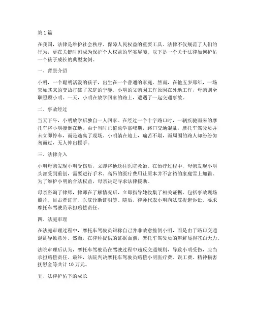 法律护我成长的案例(3篇)