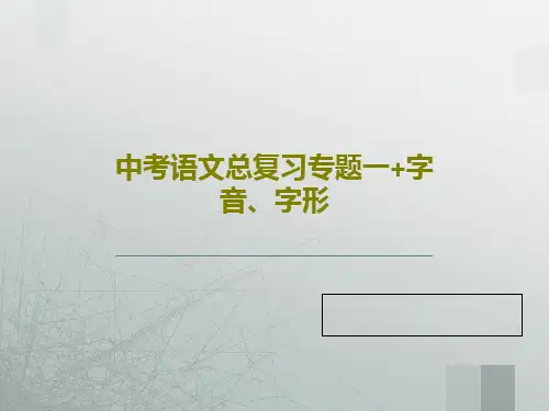 中考语文总复习专题一+字音、字形22页文档