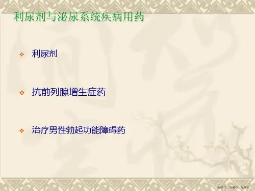 利尿剂与泌尿系统疾病用药