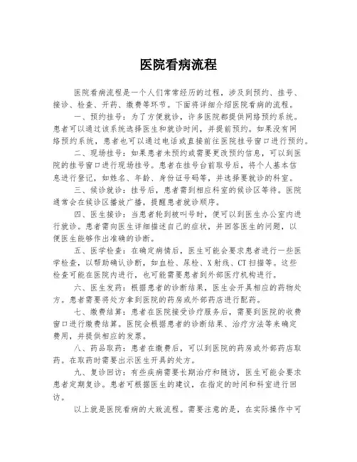 医院看病流程